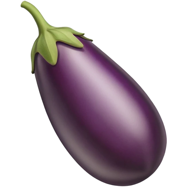 Light brown color eggplant emoji