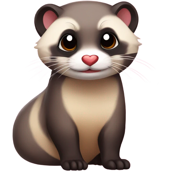 Ferret with heart eyes emoji
