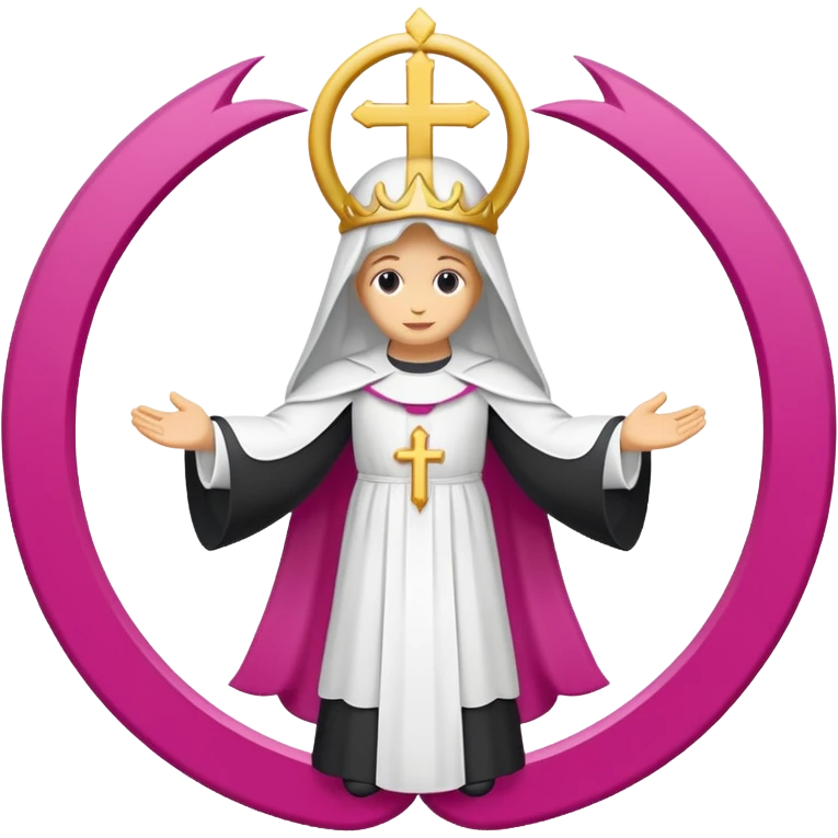 ave maria's emblem with a touch OF MAJENTA emoji
