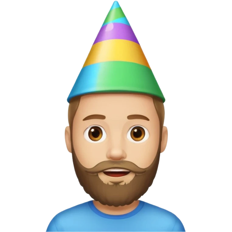 young man with a beard, happy birthday boy emoji