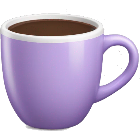 Lilac mug hot chocolate emoji