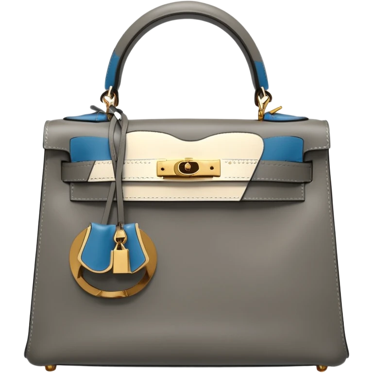 hermes kelly gray bag gold hardware emoji
