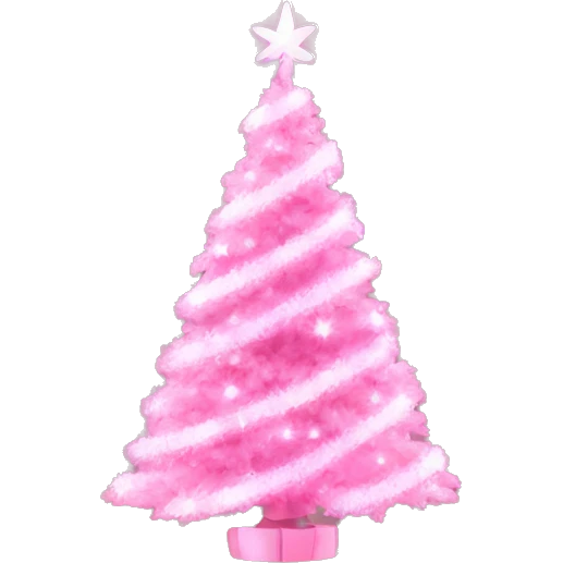 aesthetic pink christmas tree emoji
