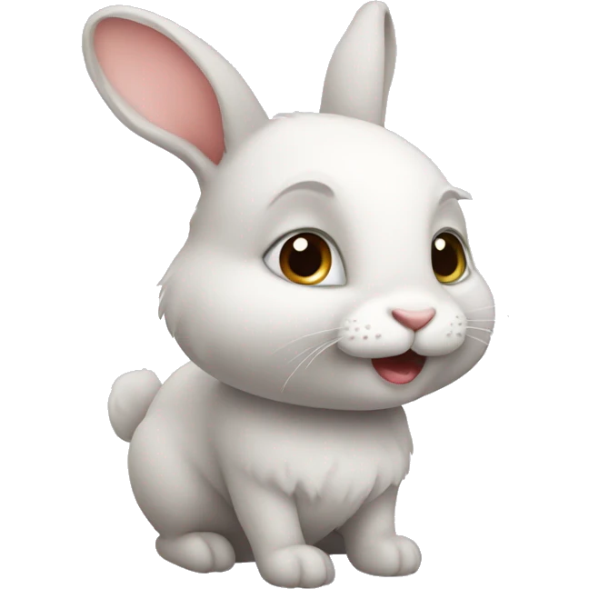 Cute little rabbit emoji