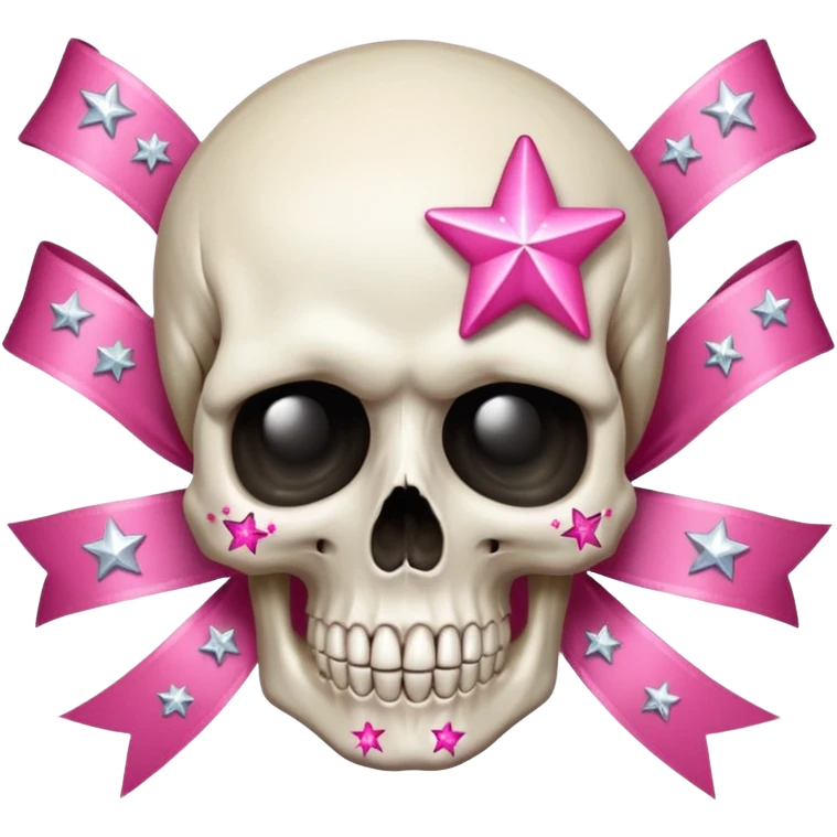 Make this 💀 with a 🎀 and some ✨ emoji