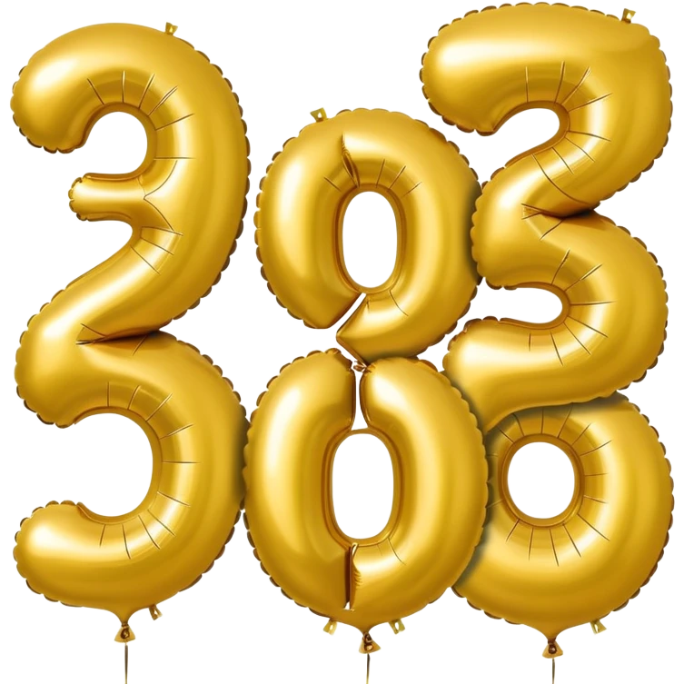 20 number in gold baloons emoji