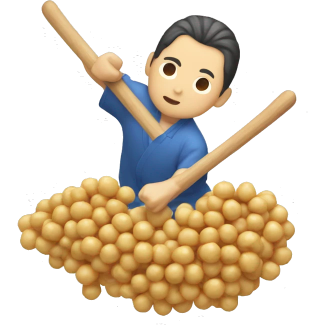 natto being stretched emoji
