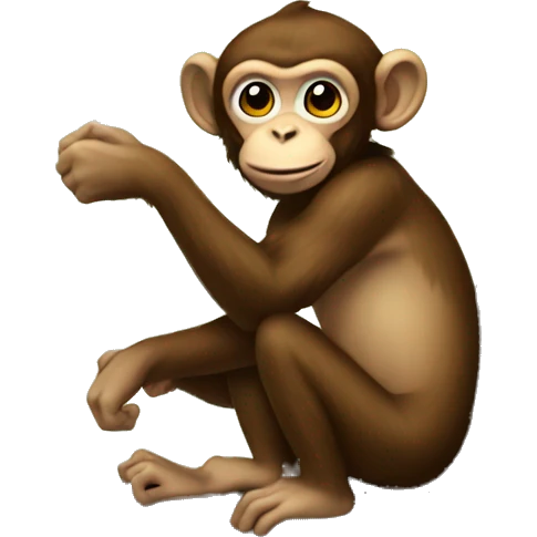 Monkey on tree emoji
