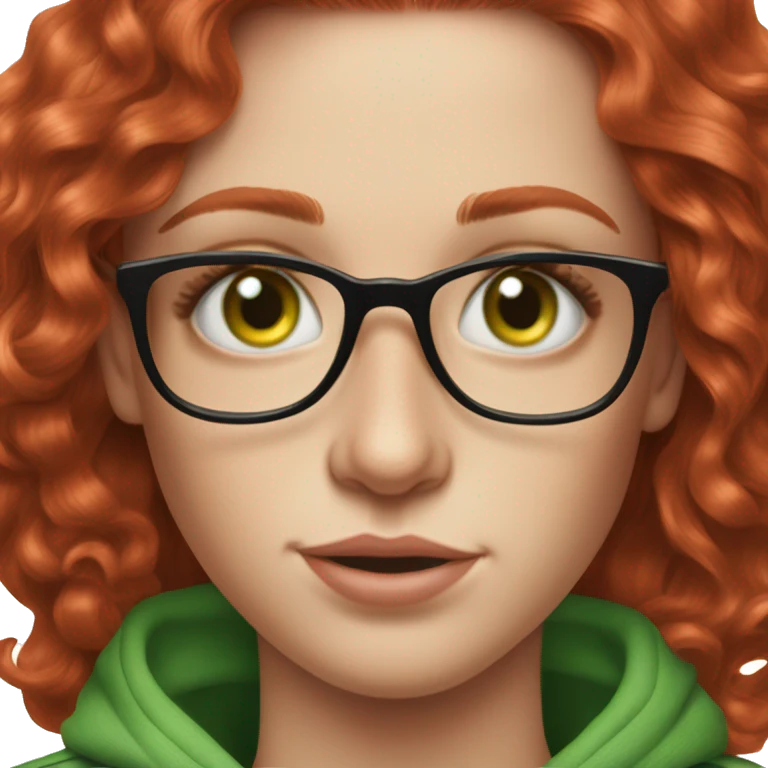 Hyperrealist Preppy green eyes red hair with bag of money. new england emoji