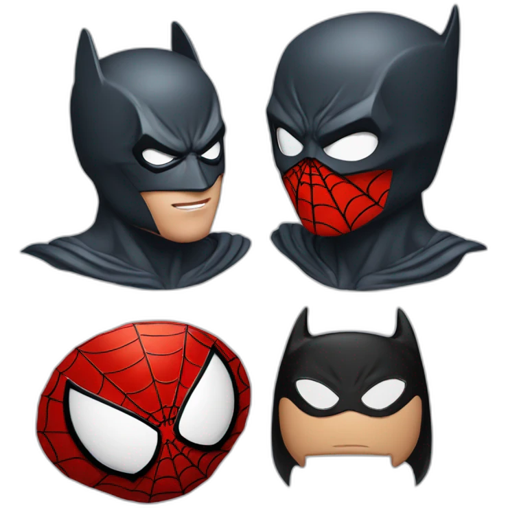Spider man with Batman  emoji