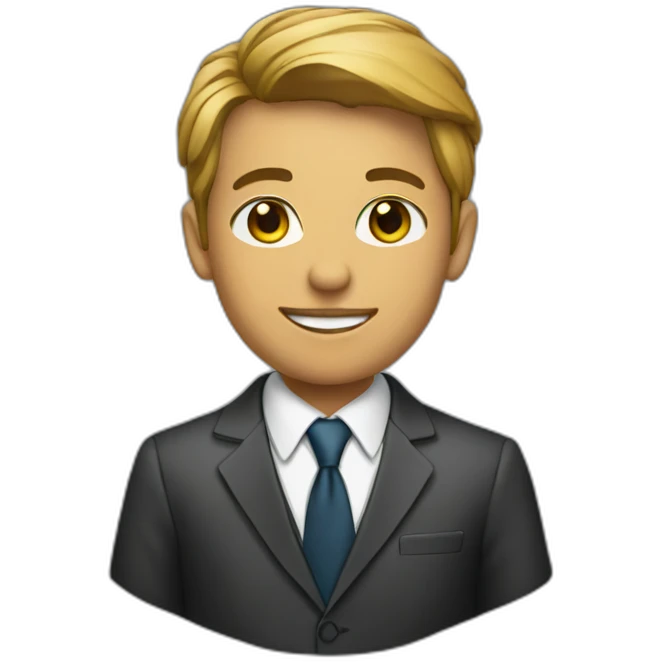 student in a suit emoji