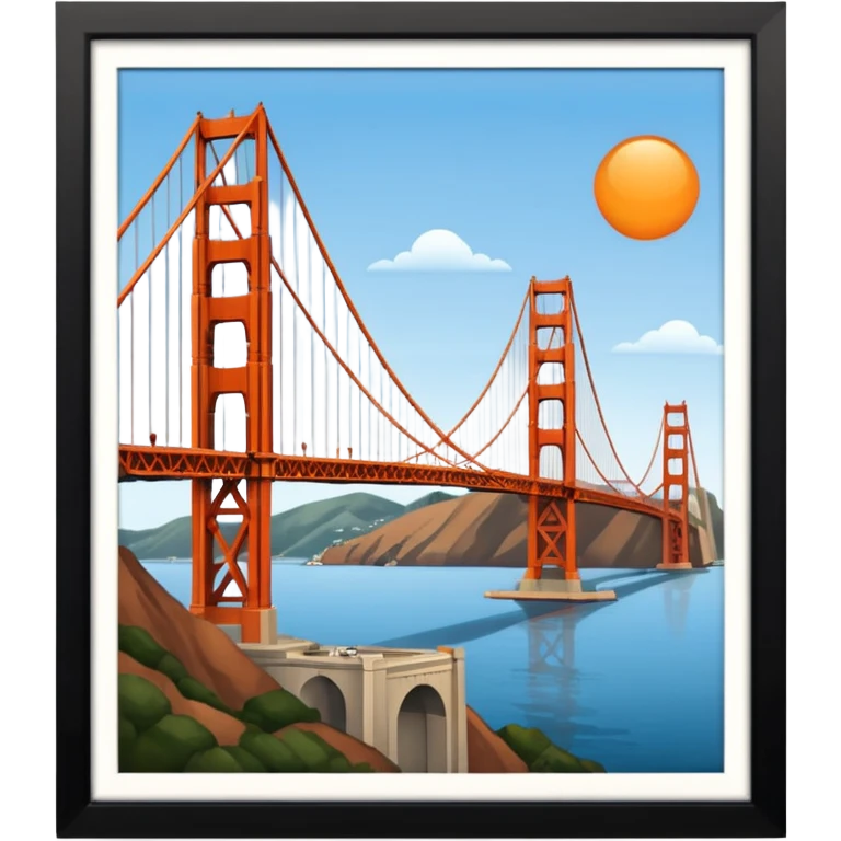 Golden Gate Bridge 🌉 in frame emoji