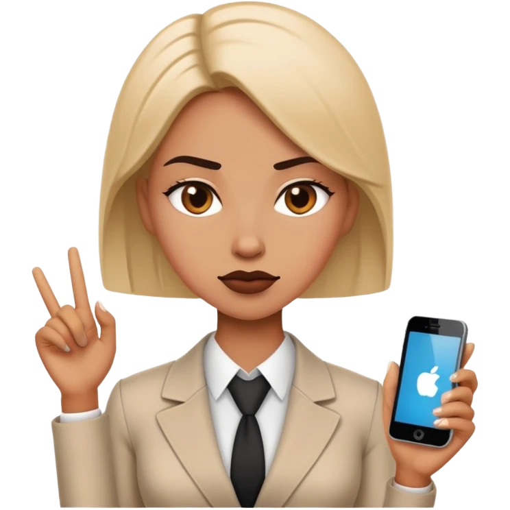 A girl boss in tech. Images should vary and range from humans to animals and everything in between. it should depict authority savviness, sarcasm and funny at same time.  emoji