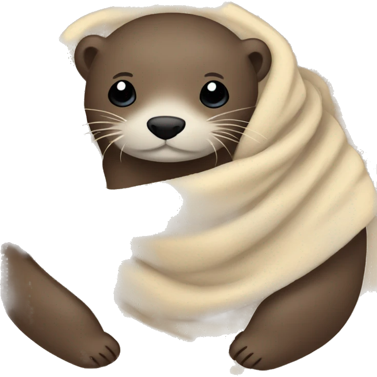 otter cozy in blanket emoji