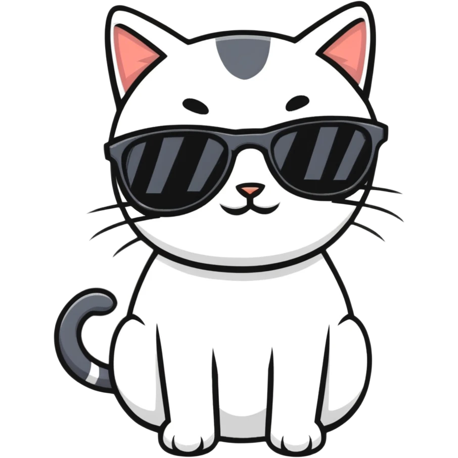 Cat with sunglasses emoji