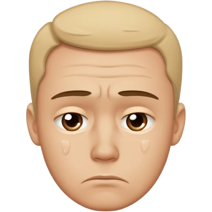 man with a sad face emoji