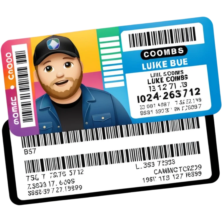 luke combs concert ticket emoji