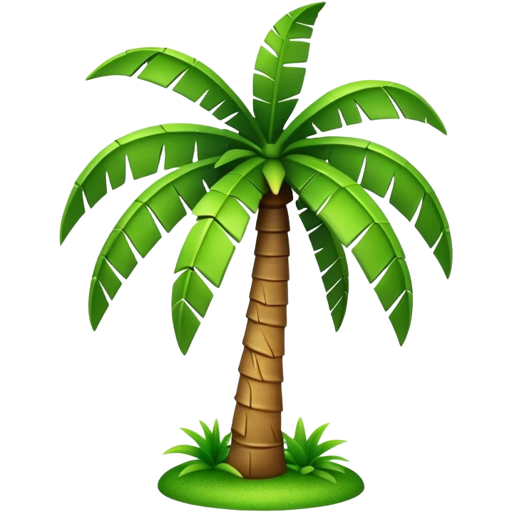 generate realistic detailed palm tree in 3d style emoji