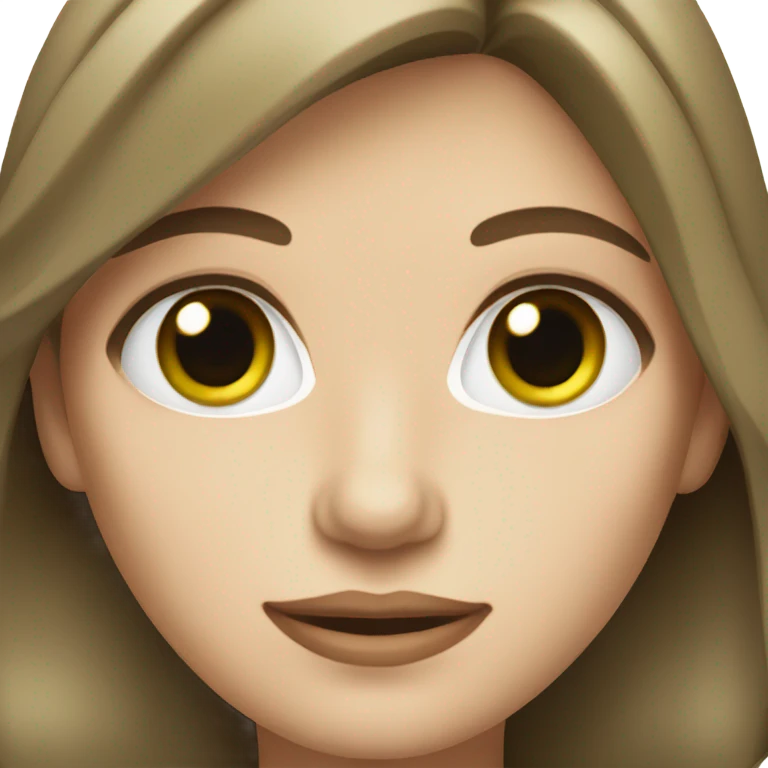 white female psychologist with brown hair and green eyes emoji