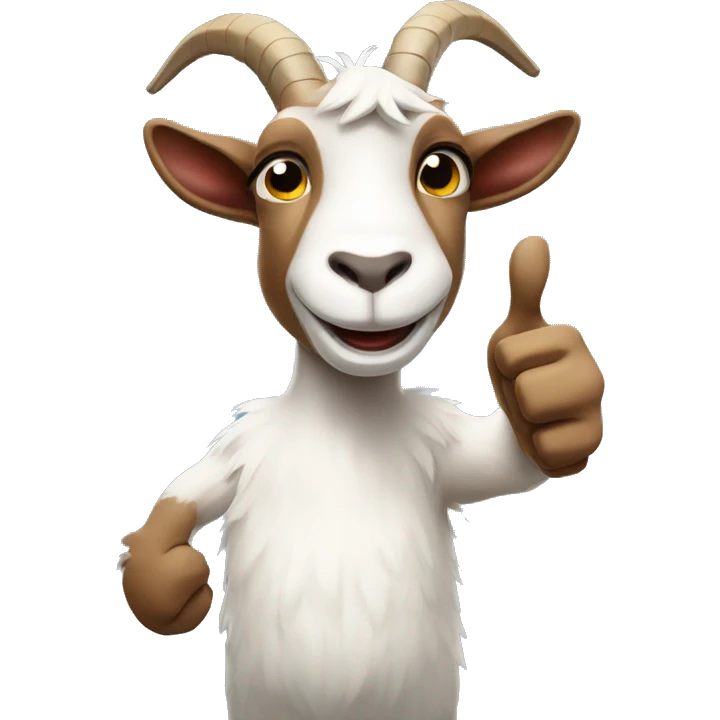 Goat giving a thumbs up emoji