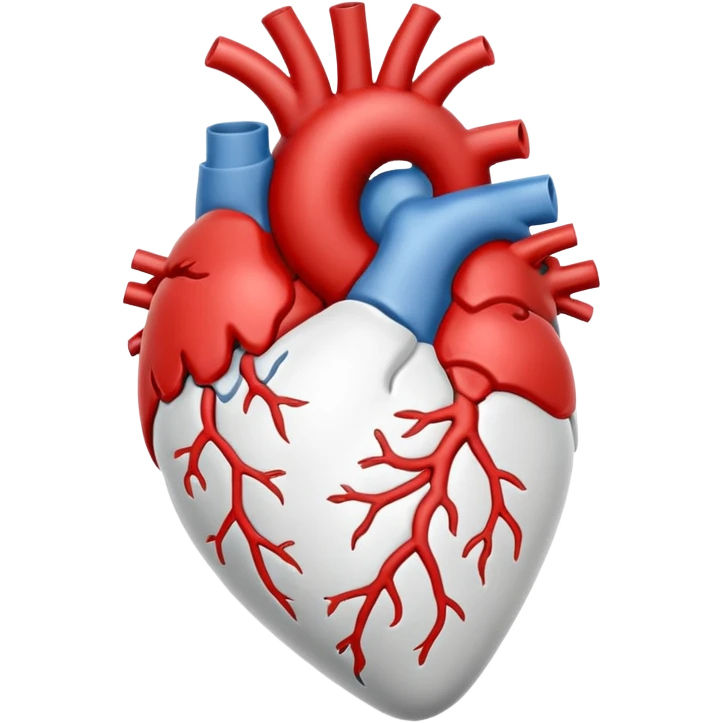 Full white anatomical heart emoji