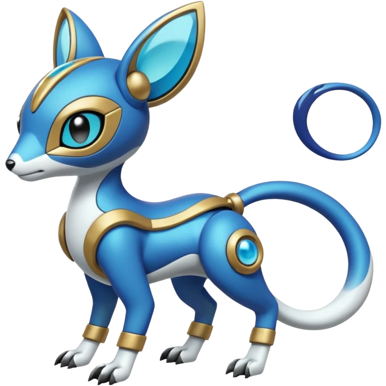 Futuristic Meloetta-Inteleon-Buizel-Protogen-Pokémon-Digimon-Fakémon-fusion-hybrid-creature emoji
