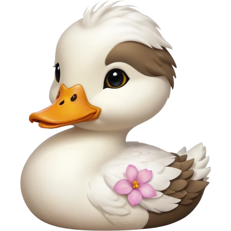 baby uhwite duck emoji
