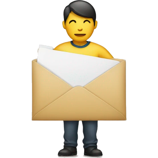 person holding envelope emoji