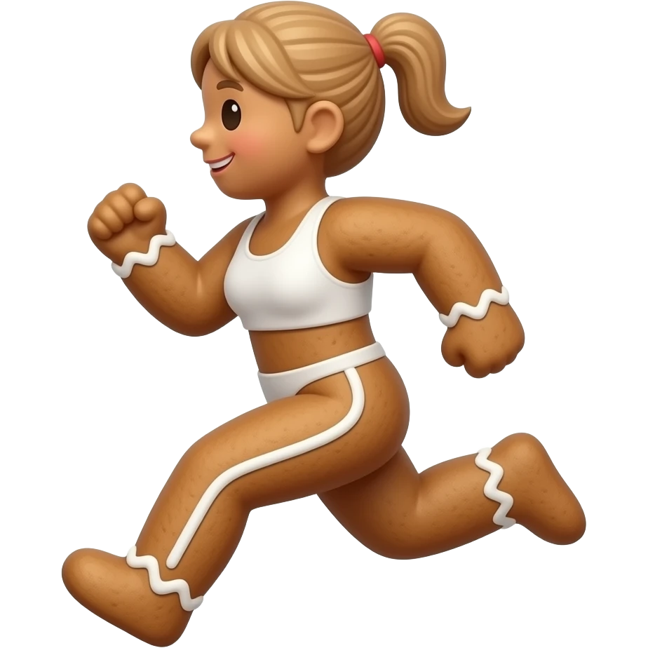 running female gingerbread emoji