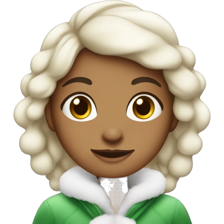 Clean girl on Christmas ￼ emoji
