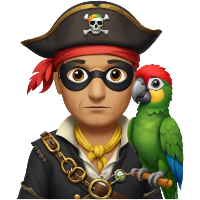 pirate and parrot emoji