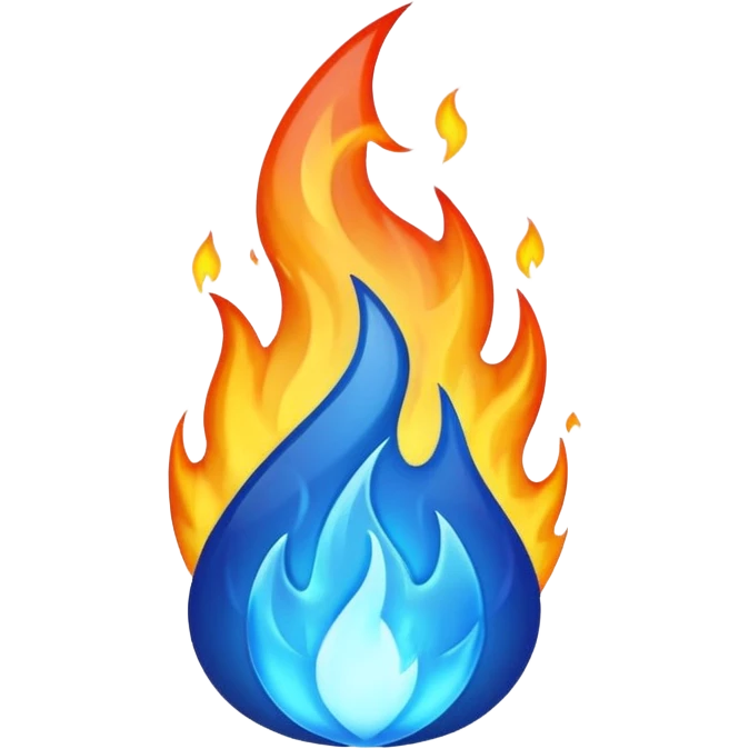 blue fire emoji