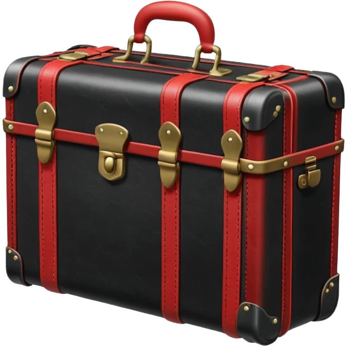 черный и красный чемодан emoji