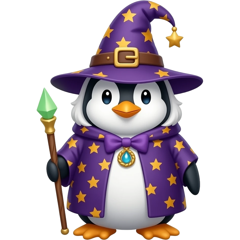 Penguin Wizard emoji