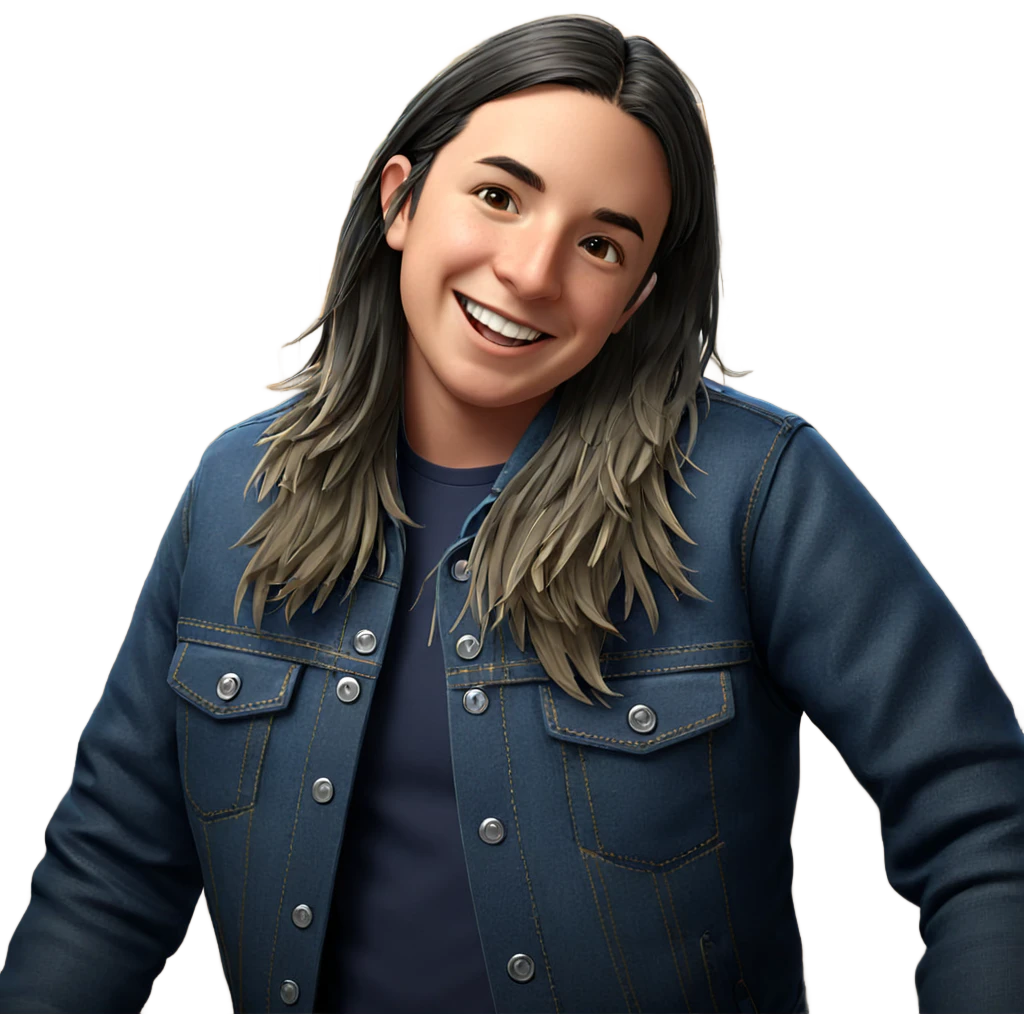 smiling boy in denim jacket emoji