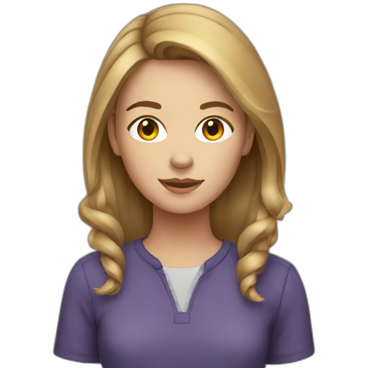 white female teenager with short light brown hair emoji