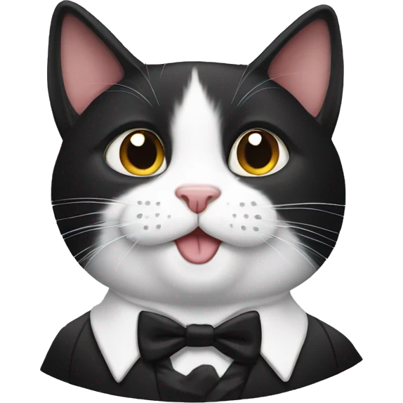Tuxedo cat emoji