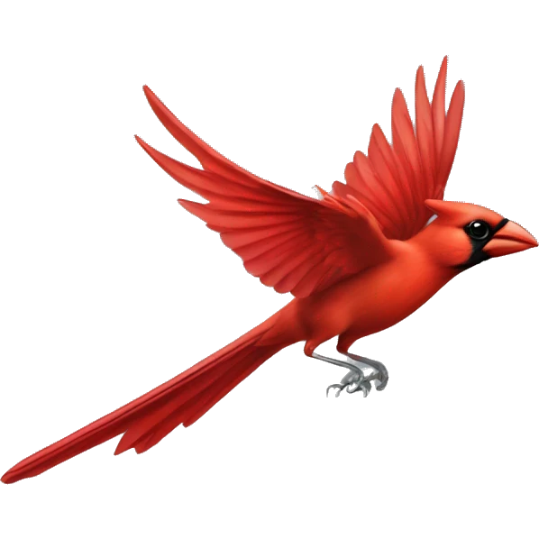 Cardinal Bird in Flight emoji