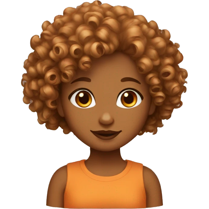 curly girl fox brown emoji