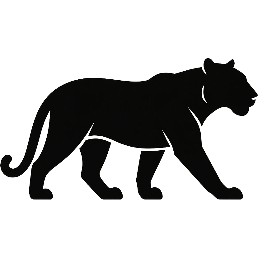 Tiger icon black silhouette emoji