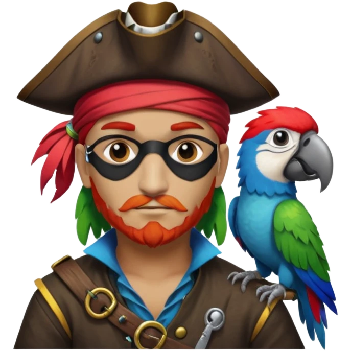 pirate and parrot emoji