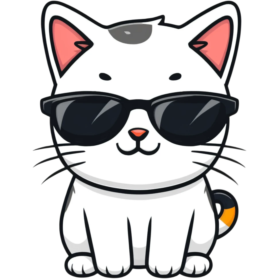 Cat with sunglasses emoji