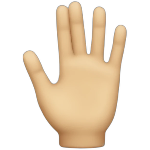 Hand with a token  emoji