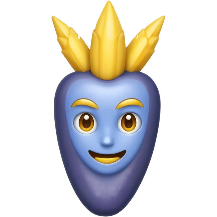 Realistic emoji of a corn blue emoji