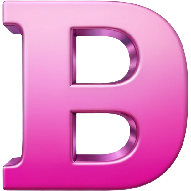 mix color pinks 3d letter p emoji
