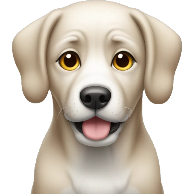 Dog typing emoji