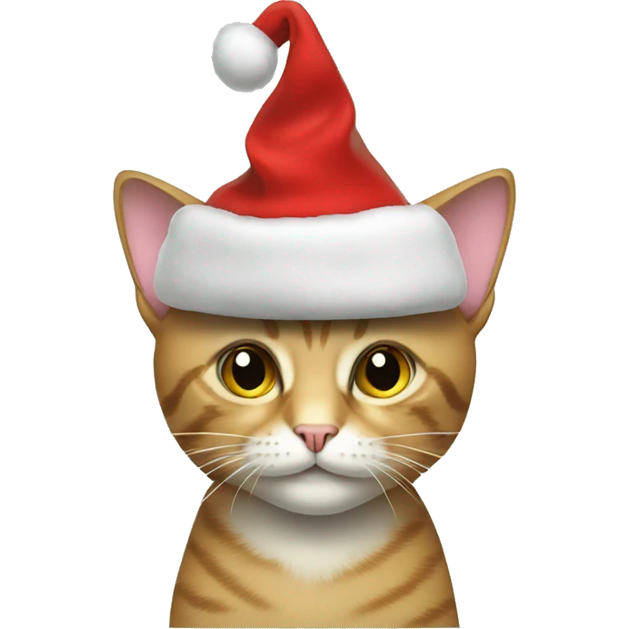 CAT with christmashat emoji