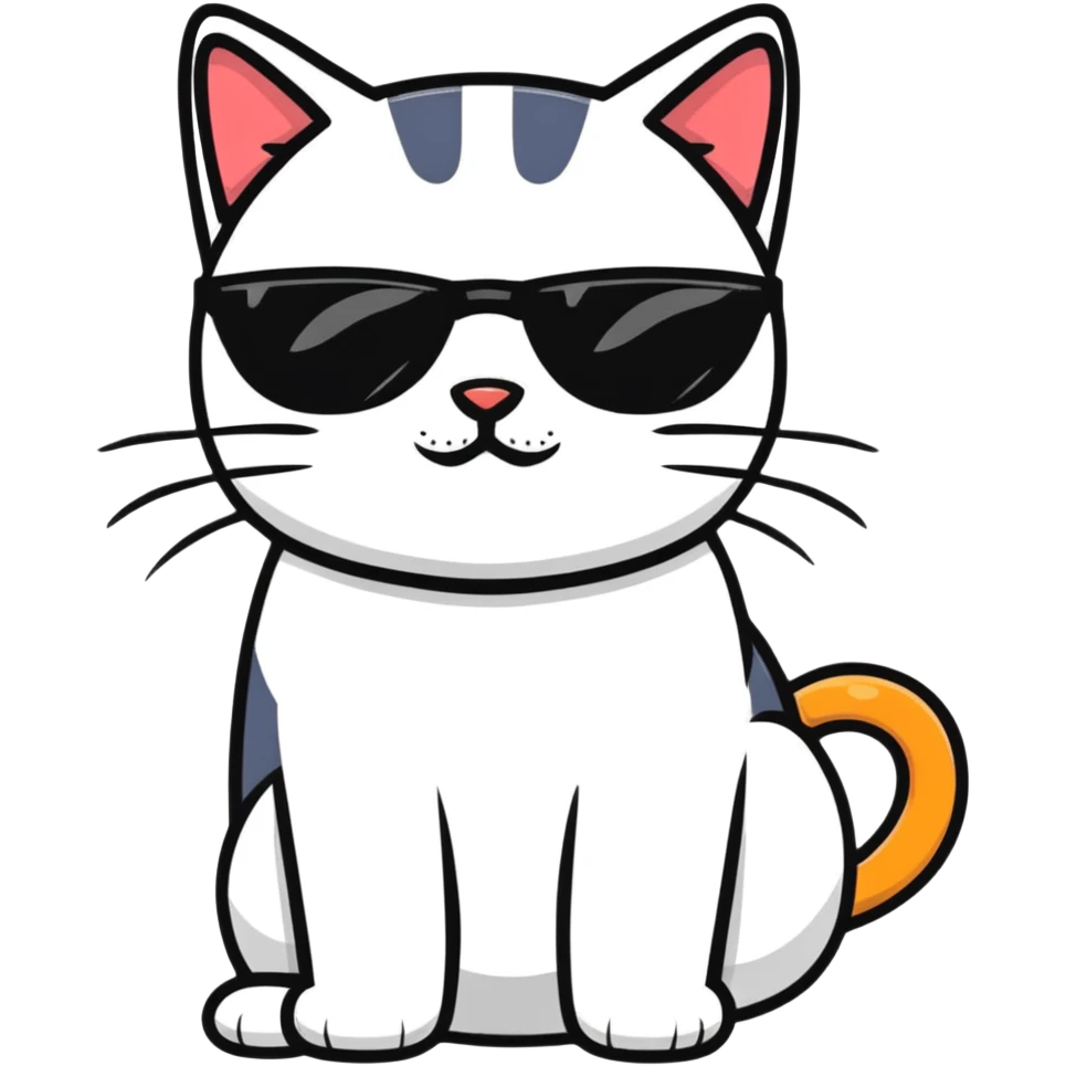Cat with sunglasses emoji