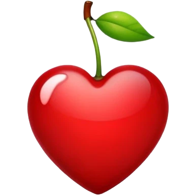 heart shaped cherry emoji