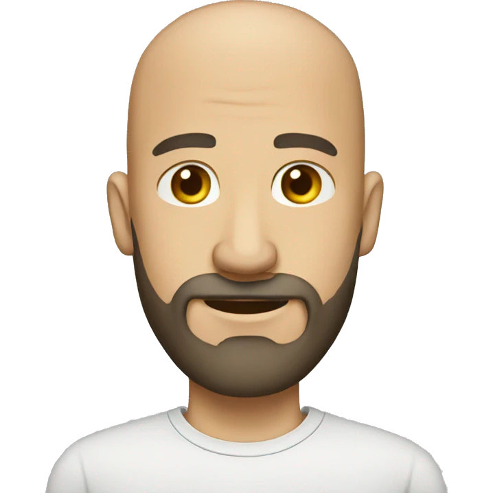 bald man with beard emoji